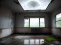 interior view of a ruined house, abandoned home, Ai Generated Royalty Free Stock Photo