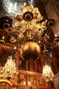 Interior view of russian orthodox church in Moscow Kremlin Royalty Free Stock Photo