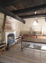 Interior view of a rustic living room