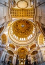 Interior view of Saint Paul`s cathedral in London