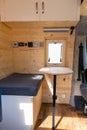 Interior view of a self-build camper van Royalty Free Stock Photo