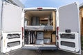 Interior view of a self-build camper van Royalty Free Stock Photo