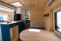 Interior view of a self-build camper van Royalty Free Stock Photo