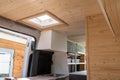 Interior view of a self-build camper van Royalty Free Stock Photo