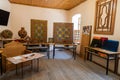 Interior view of Shebeke stained glass workshop in Sheki, Azerbaijan
