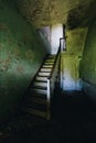 Derelict Staircase - Abandoned Dunnington Mansion - Farmville, Virginia