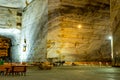 Interior view of Slanic salt mine in Romania