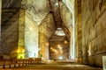 Interior view of Slanic salt mine in Romania