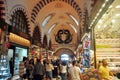 Interior view of Spice Bazaar in Istanbul, Turkey