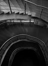 Interior View of a spiral staircase from above Royalty Free Stock Photo