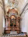Interior view of the St. Catherine`s Church and Mausoleum in downtown Graz