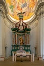 Interior view of the St. Catherine`s Church and Mausoleum in downtown Graz