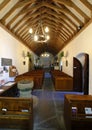 Interior view of St Enodoc`s Church, Trebetherick, Cornwall, UK