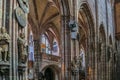 Interior view of St. Lorenz, medieval Evangelical Lutheran Church in Nuremberg, Bavaria, Germany Royalty Free Stock Photo