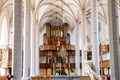 Interior View of St. Peter Cathedral with Grand Organ Royalty Free Stock Photo