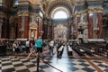Interior view of St Stephen Basilica in Budapest Royalty Free Stock Photo