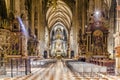 Interior view of the St. Stephen's Cathedral, Vienna Royalty Free Stock Photo