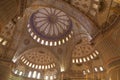 Interior view of Sultan Ahmed Mosque Royalty Free Stock Photo