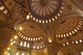 Interior view of Sultan Ahmed Mosque Royalty Free Stock Photo