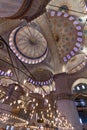 Interior view of Sultan Ahmed or Sultanahmet Mosque aka Blue Mosque