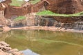 Interior view of swimming pool at the top of the rock fortress of Sigiriya Royalty Free Stock Photo