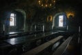 Interior view of the 16th century tower house - Dunguaire Castle