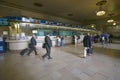 Interior view of 30th Street Station and ticket booths, a national Register of Historic Places, AMTRAK Train Station in