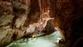 Interior view to Grutas Mira de Aire cave, Portugal