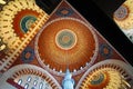 Interior view to mosaic ceiling of Mohammad Al-Amin Mosque, Beirut, Lebanon Royalty Free Stock Photo