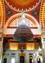 Interior view to mosaic ceiling of Mohammad Al-Amin Mosque Beirut, Lebanon Royalty Free Stock Photo