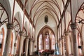 Interior view to The Sacred Heart of Jesus Cathedral in Lome, Togo Royalty Free Stock Photo