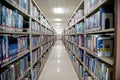 An interior view of university library in wuhan city, china Royalty Free Stock Photo