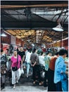 Interior view of a vegetable market in wuhan city