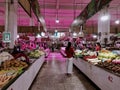 interior view of vegetable market in Wuhan city