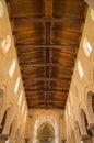 Interior view of the wooden frame of the Cathedral of Cefalu Royalty Free Stock Photo