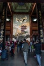 interior view of the yellow crane tower in wuhan city china