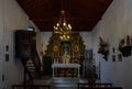 The interior of the village church