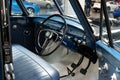 Interior of a vintage car on display at the Toyota Motor Museum in Japan