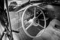 Interior of the vintage car Dodge Business Coupe, 1940.