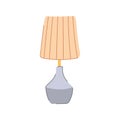 interior vintage table lamp cartoon vector illustration Royalty Free Stock Photo