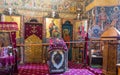 Interior of Voronet monastery church, Romania