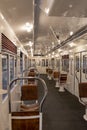 Interior of wagon of a restored old train Royalty Free Stock Photo