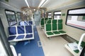 The interior of the wagon train. Compartment. Seat Royalty Free Stock Photo