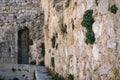 Interior wall of the castle of Alcala de Chivert, Castellon, Spain