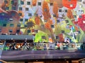 Interior of the wall of the famous colorful rotterdam market