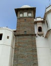 Interior wall  view of SAJJANGARH PALACE IN UDAIPUR CITY RAJASTHAN IN INDIA Royalty Free Stock Photo