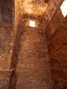 Interior walls of Qusayr Amra castle with mesmerizing ancient frescoes of humans and animals