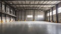 Inside empy warehouse Royalty Free Stock Photo