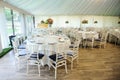 The interior of a wedding banquet hall Royalty Free Stock Photo