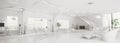 Interior white apartment panorama 3d